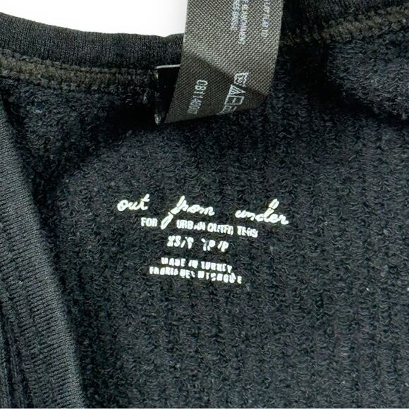 UO Out From Under Drew Seamless Snap-Front Bra Top XS/S  Small Black Ribbed Knit - Picture 11 of 12